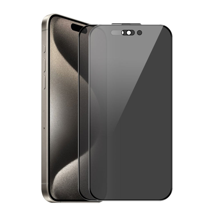 For iPhone 16 Pro 2pcs ENKAY Hat-Prince 28�� Anti-peeping Tempered Glass Protector Full Screen Film - iPhone 16 Pro Tempered Glass by ENKAY | Online Shopping South Africa | PMC TechLife | Buy Now Pay Later Mobicred