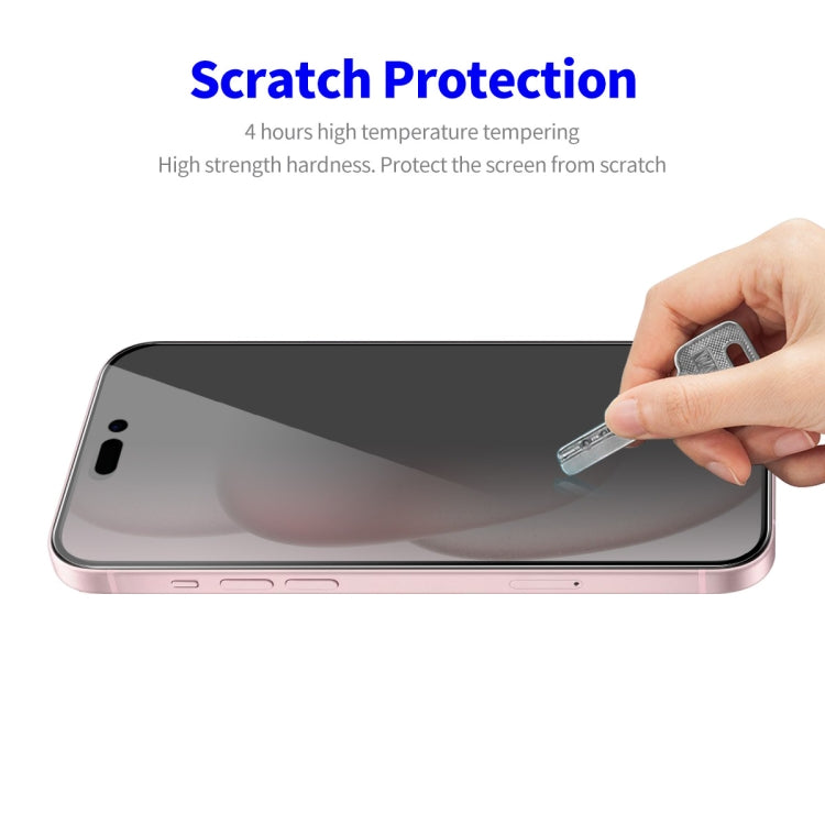 For iPhone 16 Plus 5pcs ENKAY Hat-Prince 28�� Anti-peeping Tempered Glass Protector Full Screen Film - free shipping - PMC TechLife - Order now!