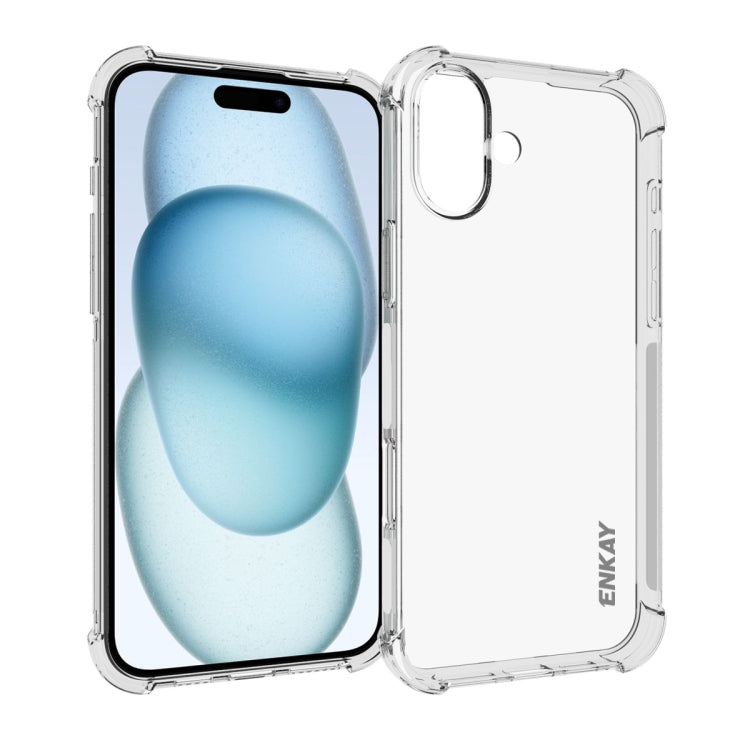 For iPhone 16 Plus ENKAY Hat-Prince Transparent TPU Shockproof Phone Case - iPhone 16 Plus Cases by ENKAY | Online Shopping South Africa | PMC TechLife | Buy Now Pay Later Mobicred