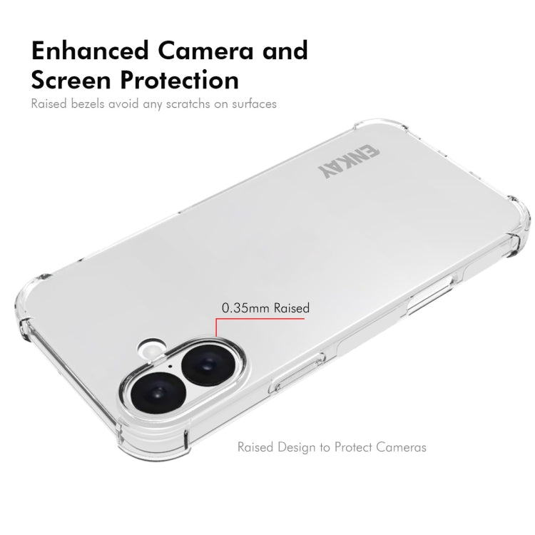 For iPhone 16 Plus ENKAY Hat-Prince Transparent TPU Shockproof Phone Case - iPhone 16 Plus Cases by ENKAY | Online Shopping South Africa | PMC TechLife | Buy Now Pay Later Mobicred