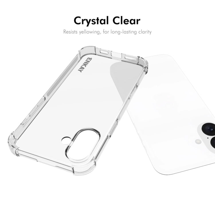 For iPhone 16 Plus ENKAY Hat-Prince Transparent TPU Shockproof Phone Case - iPhone 16 Plus Cases by ENKAY | Online Shopping South Africa | PMC TechLife | Buy Now Pay Later Mobicred