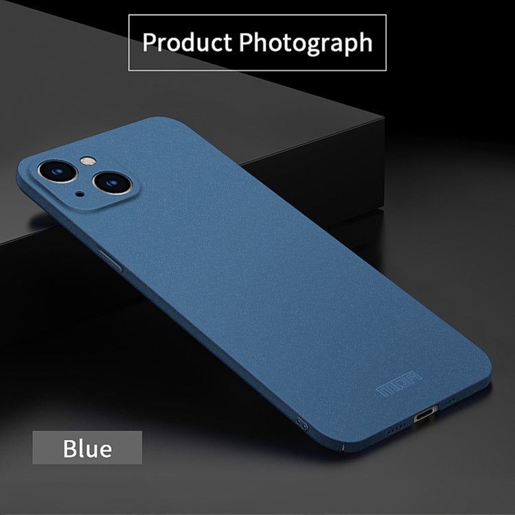 For iPhone 15 MOFI Fandun Series Frosted PC Ultra-thin All-inclusive Phone Case(Blue) - iPhone 15 Cases by MOFI | Online Shopping South Africa | PMC TechLife