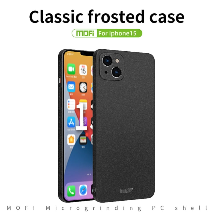 For iPhone 15 MOFI Fandun Series Frosted PC Ultra-thin All-inclusive Phone Case(Green) - free shipping - PMC TechLife - Order now!