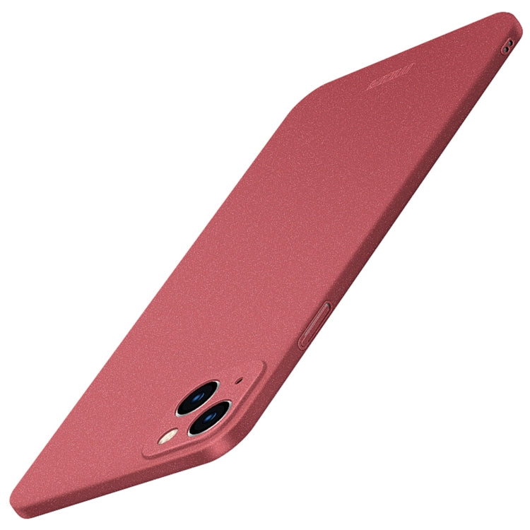For iPhone 15 MOFI Fandun Series Frosted PC Ultra-thin All-inclusive Phone Case(Red) - iPhone 15 Cases by MOFI | Online Shopping South Africa | PMC TechLife | Buy Now Pay Later Mobicred