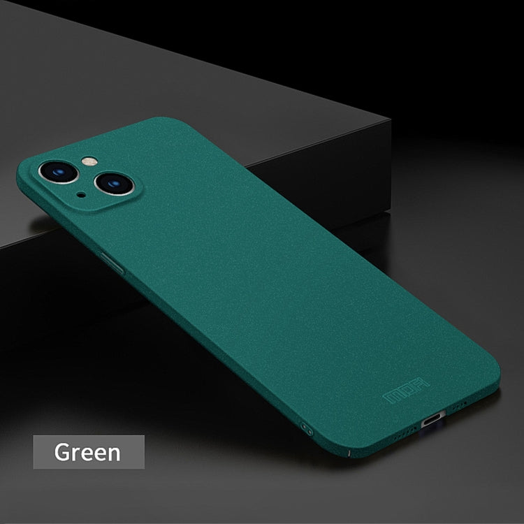 For iPhone 15 Plus  MOFI Fandun Series Frosted PC Ultra-thin All-inclusive Phone Case(Green) - free shipping - PMC TechLife - Order now!