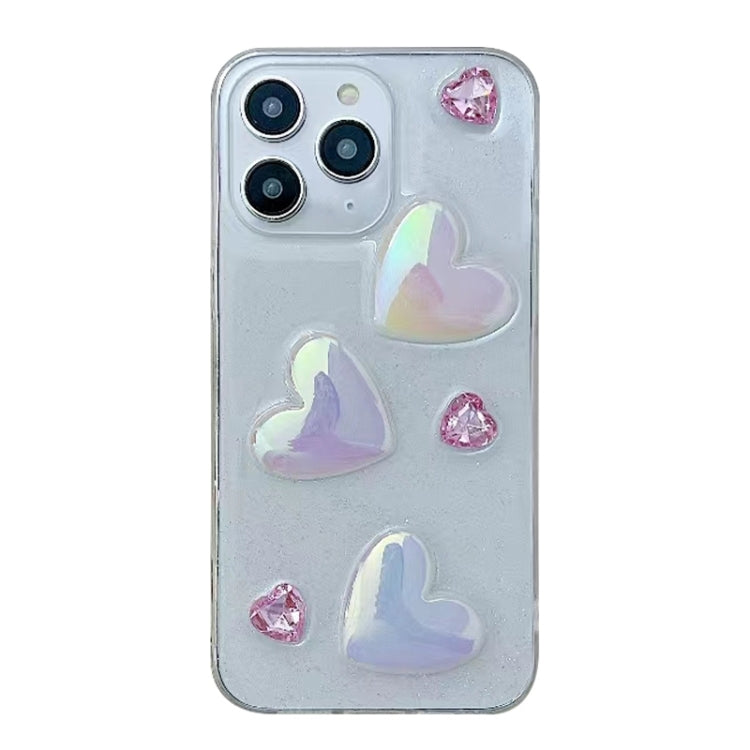 For iPhone 14 Pro Max Love Epoxy TPU Phone Case(Pink) - free shipping - PMC TechLife - Order now!