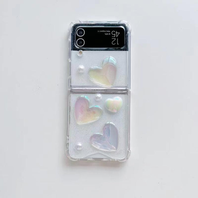 For Samsung Galaxy Z Flip3 Love Epoxy TPU Phone Case(Transparent) - free shipping - PMC TechLife - Order now!