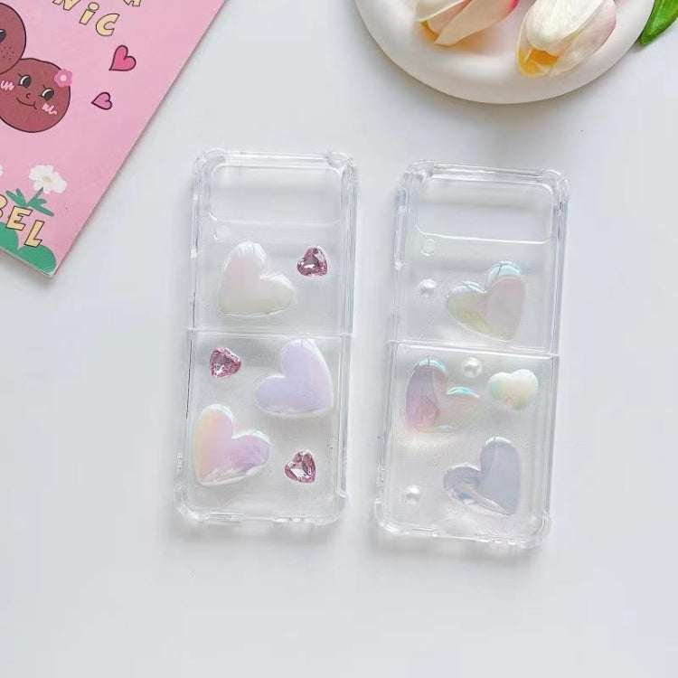 For Samsung Galaxy Z Flip4 Love Epoxy TPU Phone Case(Transparent) - free shipping - PMC TechLife - Order now!