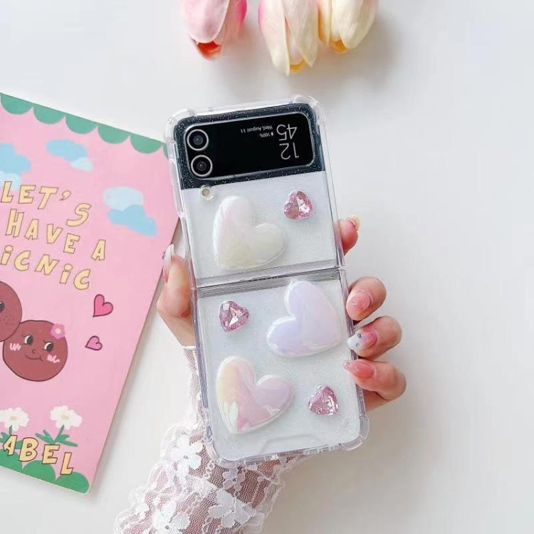 For Samsung Galaxy Z Flip4 Love Epoxy TPU Phone Case(Transparent) - free shipping - PMC TechLife - Order now!