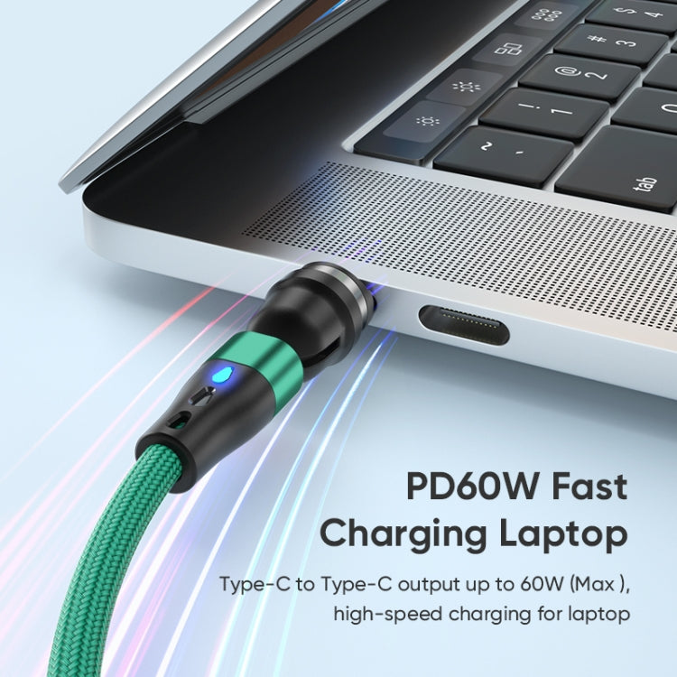 ENKAY PD60W Type-C to Type-C / 8 Pin / Micro USB Magnetic 540 Degrees Rotating Fast Charging Cable, Length:1m(Black) - free shipping - PMC Jewellery - Order now!