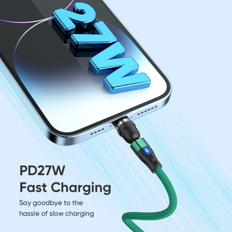 ENKAY PD60W Type-C to Type-C / 8 Pin / Micro USB Magnetic 540 Degrees Rotating Fast Charging Cable, Length:2m(Black) - free shipping - PMC Jewellery - Order now!