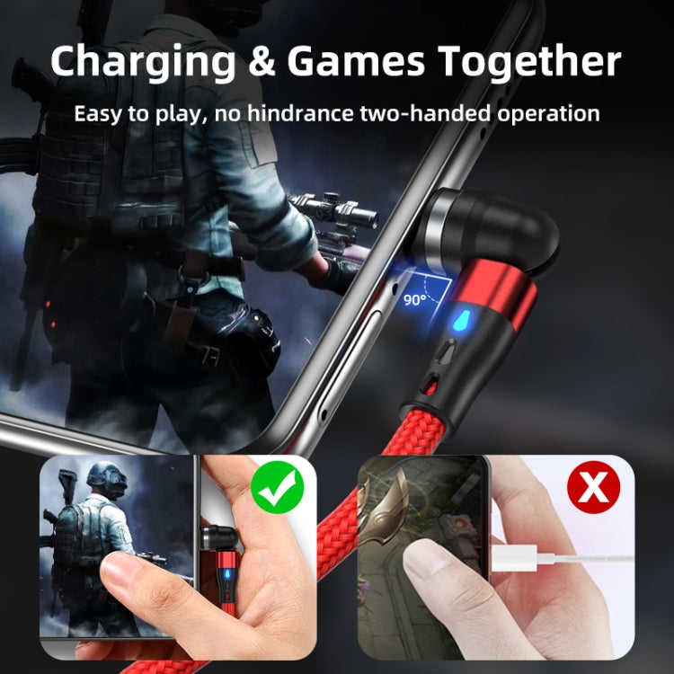 ENKAY 3 in 1 3A USB to Type-C / 8 Pin / Micro USB Magnetic 540 Degrees Rotating Fast Charging Cable, Length:2m(Red) - free shipping - PMC Jewellery - Order now!