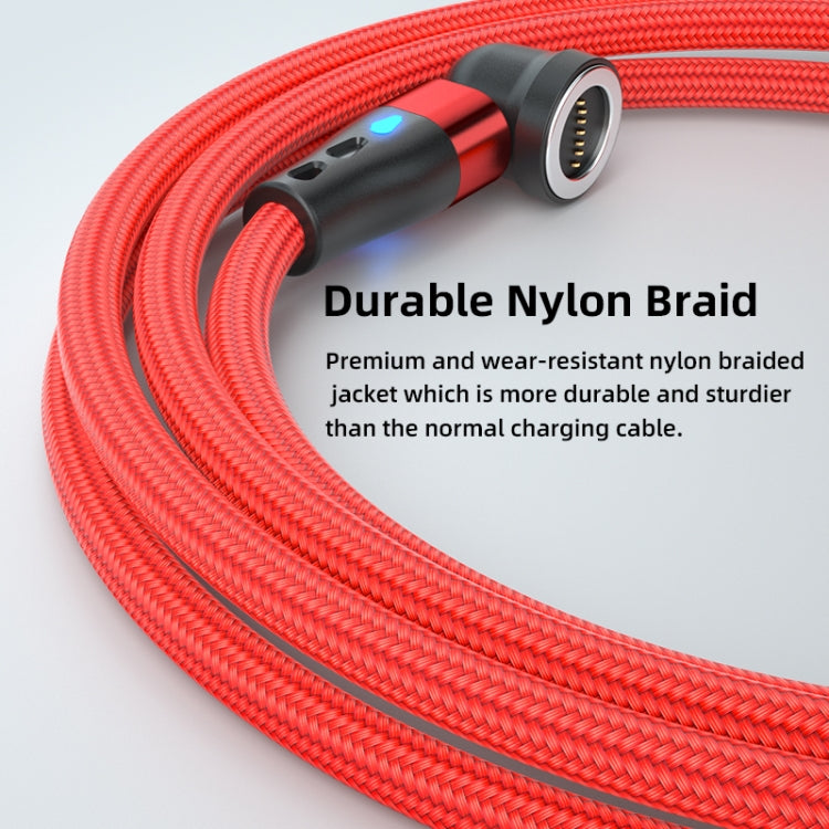 ENKAY 3 in 1 3A USB to Type-C / 8 Pin / Micro USB Magnetic 540 Degrees Rotating Fast Charging Cable, Length:2m(Red) - free shipping - PMC Jewellery - Order now!