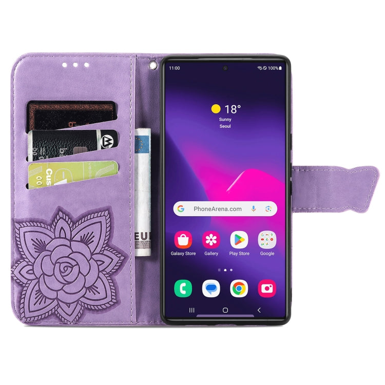 For Samsung Galaxy S24 Ultra 5G Butterfly Love Flower Embossed Leather Phone Case(Light Purple) - Galaxy S24 Ultra 5G Cases by PMC TechLife | Online Shopping South Africa | PMC TechLife