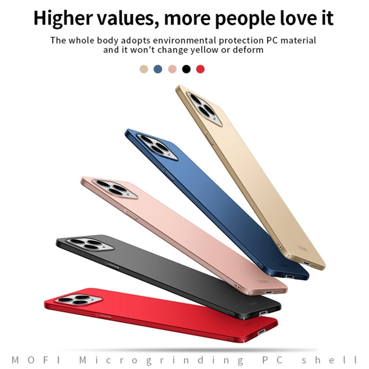 For iPhone 15 Plus MOFI Frosted PC Ultra-thin Hard Phone Case(Gold) - iPhone 15 Plus Cases by MOFI | Online Shopping South Africa | PMC TechLife | Buy Now Pay Later Mobicred