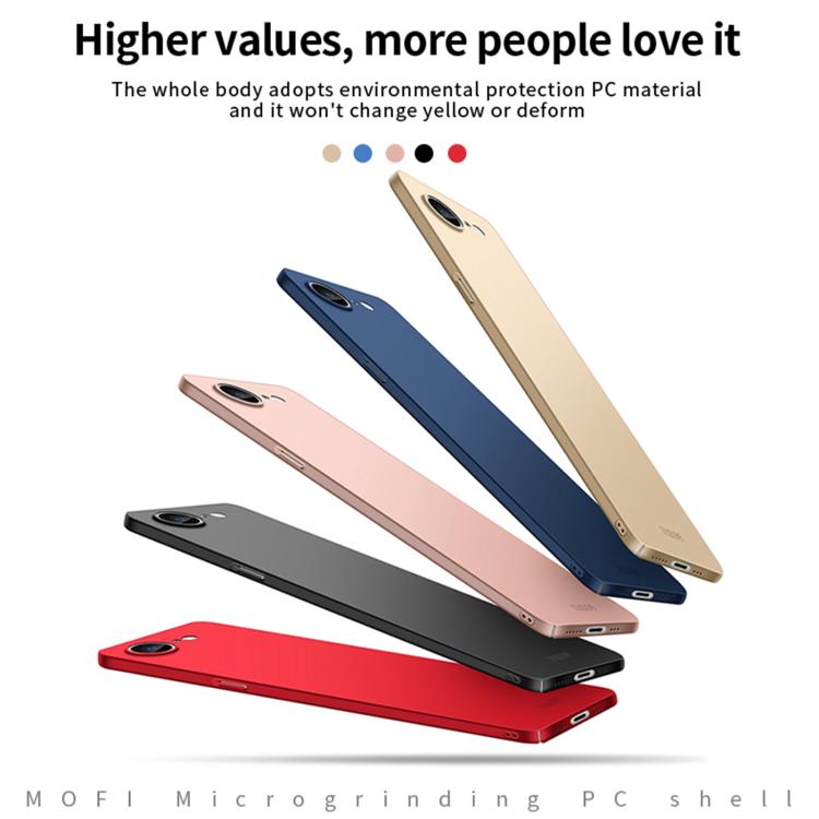 For iPhone 16e MOFI Frosted PC Ultra-thin Hard Phone Case(Gold) - iPhone 16e Cases by MOFI | Online Shopping South Africa | PMC TechLife | Buy Now Pay Later Mobicred