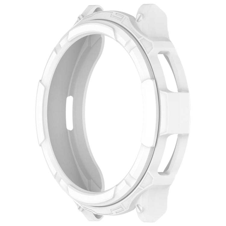 For Samsung Galaxy Watch 6 Classic 47mm Rotating Ring  + TPU Armor Watch Protective Case(White) - Watch Cases by PMC TechLife | Online Shopping South Africa | PMC TechLife