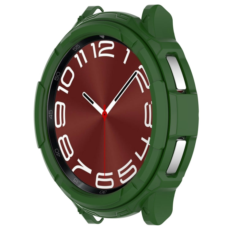 For Samsung Galaxy Watch 6 Classic 47mm Rotating Ring  + TPU Armor Watch Protective Case(Green) - Watch Cases by PMC TechLife | Online Shopping South Africa | PMC TechLife