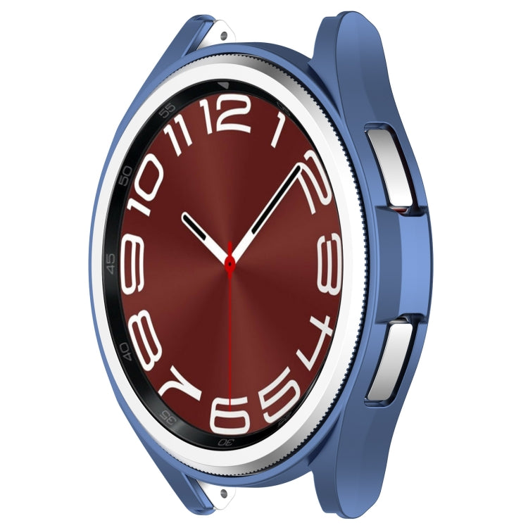 For Samsung Galaxy Watch 6 Classic 43mm Half Coverage Hollow PC Watch Protective Case(Blue) - Watch Cases by PMC TechLife | Online Shopping South Africa | PMC TechLife
