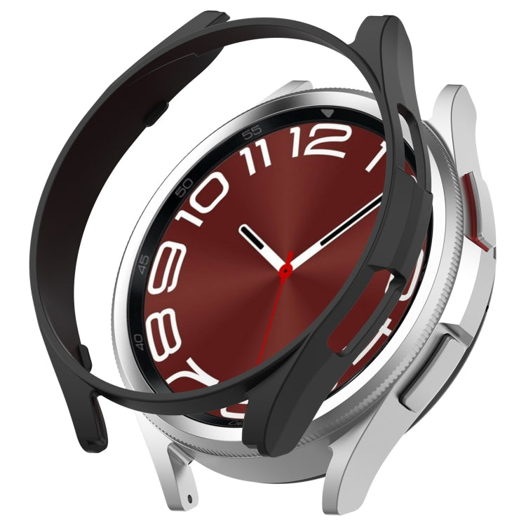 For Samsung Galaxy Watch 6 Classic 47mm Half Coverage Hollow PC Watch Protective Case(Black) - Watch Cases by PMC TechLife | Online Shopping South Africa | PMC TechLife
