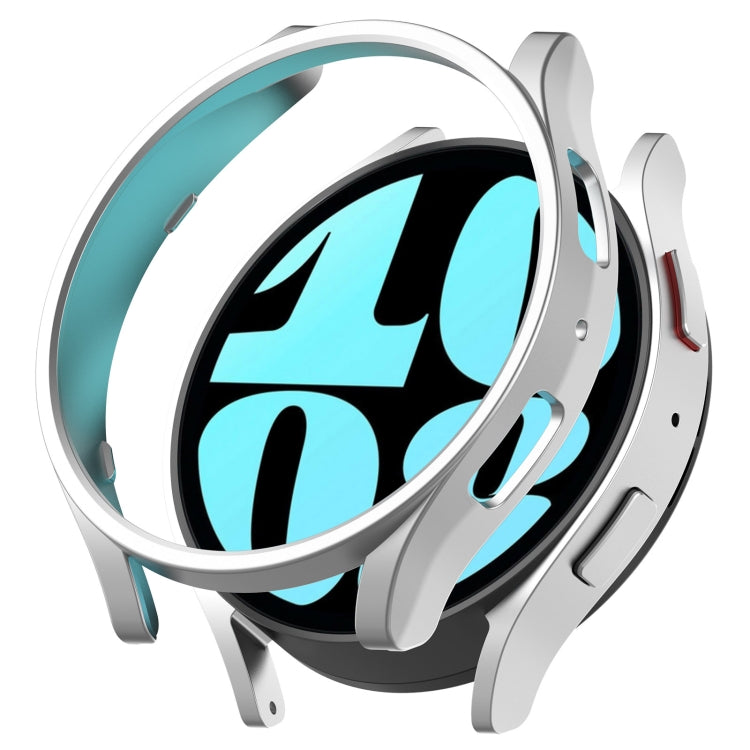 For Samsung Galaxy Watch 6 44mm Half Coverage Hollow PC Watch Protective Case(Silver) - Watch Cases by PMC TechLife | Online Shopping South Africa | PMC TechLife