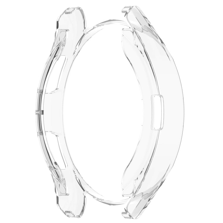 For Samsung Galaxy Watch6 Classic 47mm Electroplated TPU Half Pack Hollow Watch Protective Case(Transparent) - Watch Cases by PMC TechLife | Online Shopping South Africa | PMC TechLife