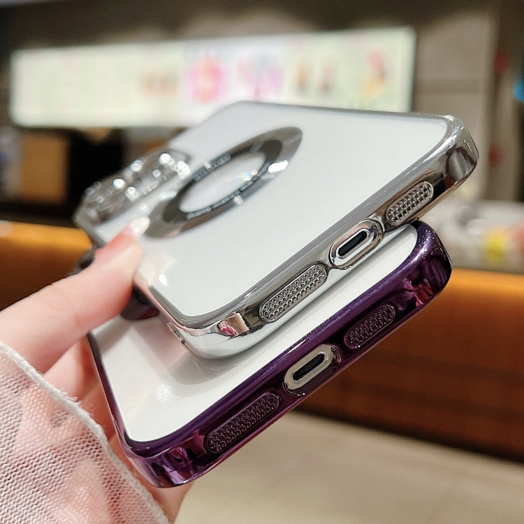 For iPhone 16 Pro Max Electroplating Magsafe TPU Phone Case(Silvery) - iPhone 16 Pro Max Cases by PMC TechLife | Online Shopping South Africa | PMC TechLife | Buy Now Pay Later Mobicred