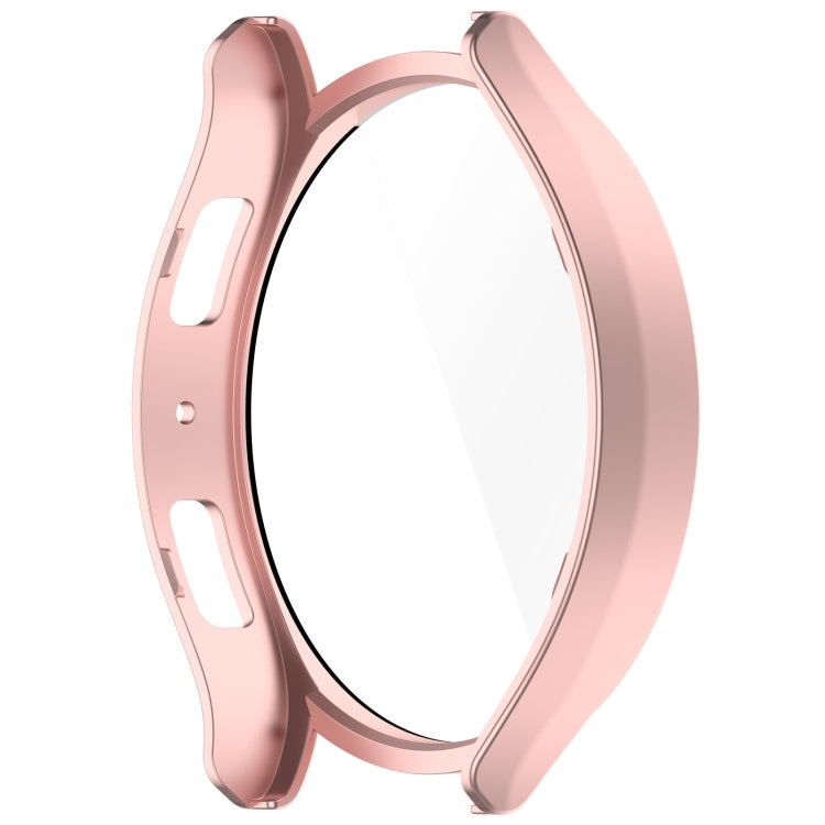 For Samsung Galaxy Watch6 40mm PC + Tempered Film Integrated Watch Protective Case(Rose Gold) - Watch Cases by PMC TechLife | Online Shopping South Africa | PMC TechLife