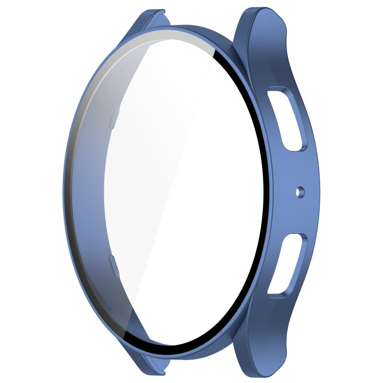 For Samsung Galaxy Watch6 40mm PC + Tempered Film Integrated Watch Protective Case(Blue) - Watch Cases by PMC TechLife | Online Shopping South Africa | PMC TechLife