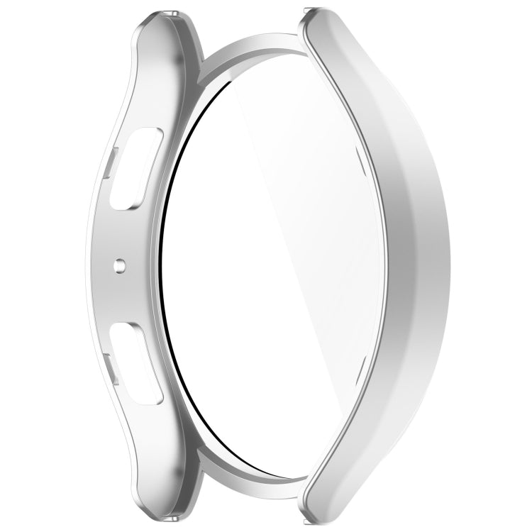 For Samsung Galaxy Watch6 40mm PC + Tempered Film Integrated Watch Protective Case(Silver) - Watch Cases by PMC TechLife | Online Shopping South Africa | PMC TechLife