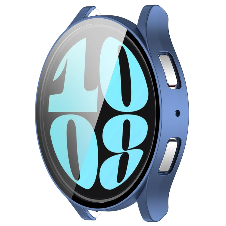 For Samsung Galaxy Watch6 40mm PC + Tempered Film Integrated Watch Protective Case(Midnight Blue) - Watch Cases by PMC TechLife | Online Shopping South Africa | PMC TechLife