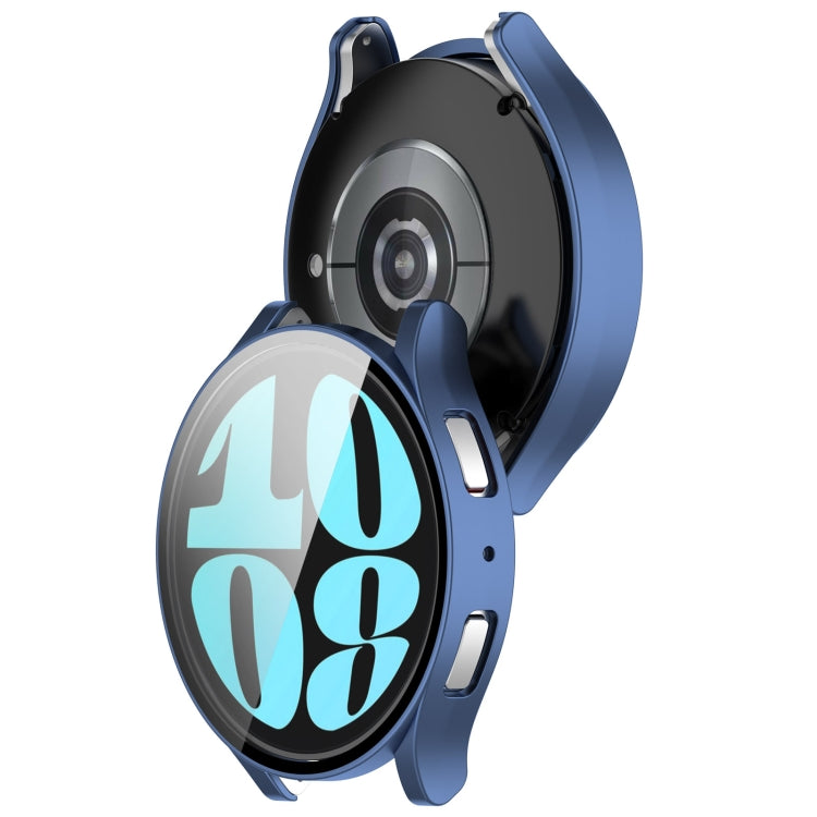For Samsung Galaxy Watch6 40mm PC + Tempered Film Integrated Watch Protective Case(Midnight Blue) - Watch Cases by PMC TechLife | Online Shopping South Africa | PMC TechLife