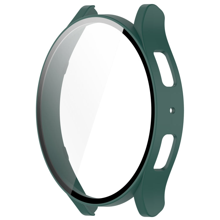 For Samsung Galaxy Watch6 40mm PC + Tempered Film Integrated Watch Protective Case(Green) - Watch Cases by PMC TechLife | Online Shopping South Africa | PMC TechLife