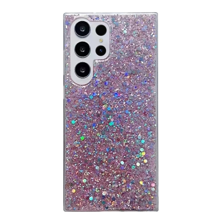For Samsung Galaxy S24 Ultra 5G Glitter Sequins Epoxy TPU Phone Case(Pink) - Galaxy S24 Ultra 5G Cases by PMC TechLife | Online Shopping South Africa | PMC TechLife