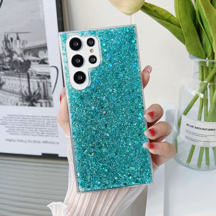 For Samsung Galaxy S24 Ultra 5G Glitter Sequins Epoxy TPU Phone Case(Green) - free shipping - PMC TechLife - Order now!