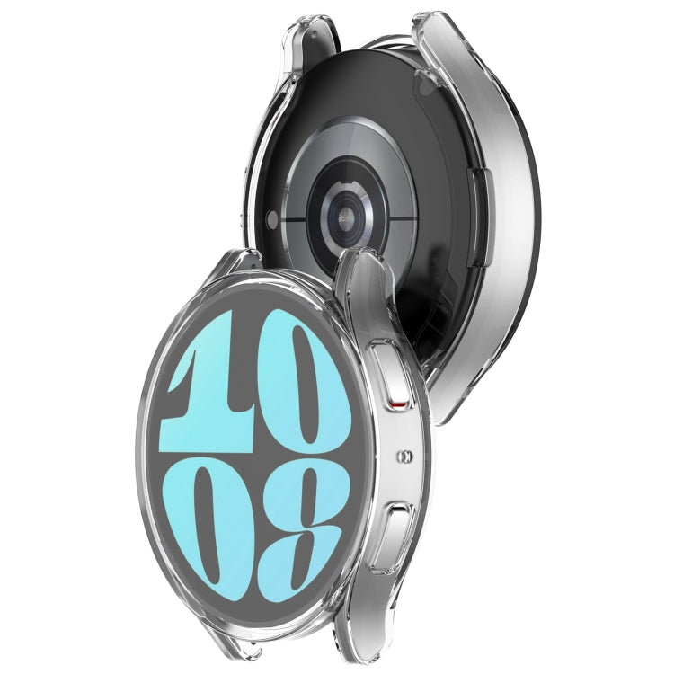For Samsung Galaxy Watch6 40mm Full Coverage TPU Electroplated Watch Protective Case(Transparent) - Watch Cases by PMC TechLife | Online Shopping South Africa | PMC TechLife