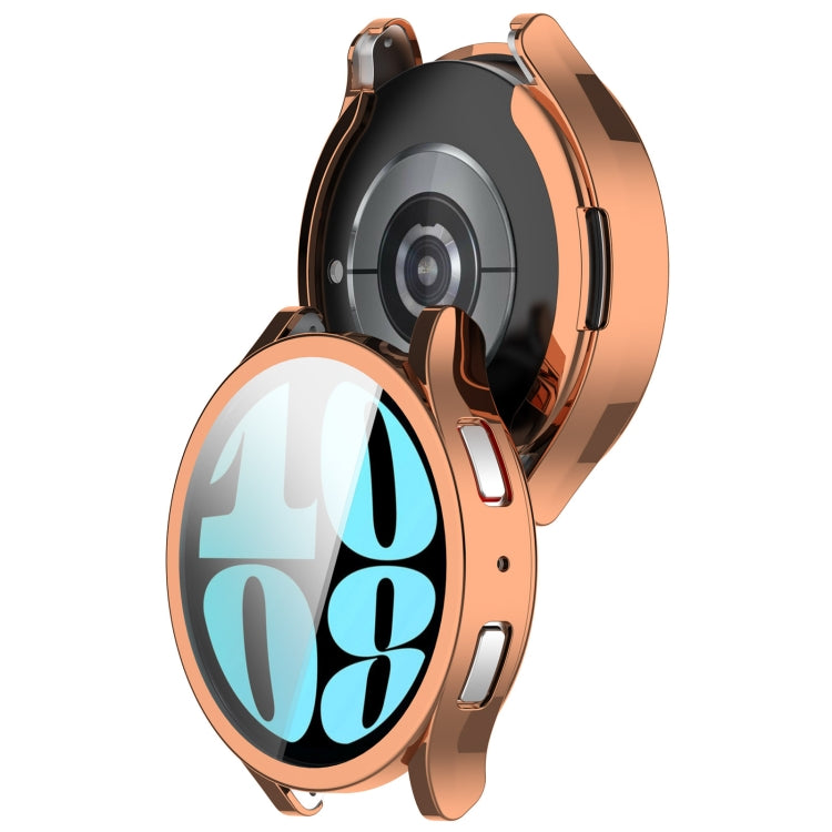 For Samsung Galaxy Watch6 40mm Full Coverage TPU Electroplated Watch Protective Case(Rose Gold) - Watch Cases by PMC TechLife | Online Shopping South Africa | PMC TechLife
