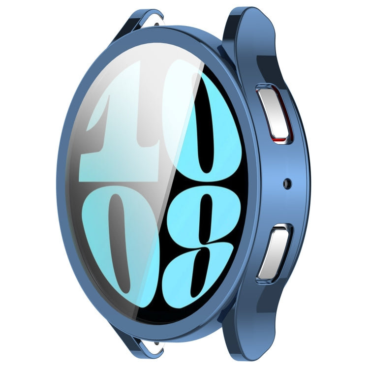 For Samsung Galaxy Watch6 40mm Full Coverage TPU Electroplated Watch Protective Case(Blue) - Watch Cases by PMC TechLife | Online Shopping South Africa | PMC TechLife