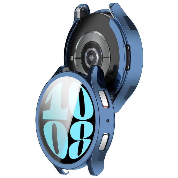 For Samsung Galaxy Watch6 40mm Full Coverage TPU Electroplated Watch Protective Case(Blue) - Watch Cases by PMC TechLife | Online Shopping South Africa | PMC TechLife
