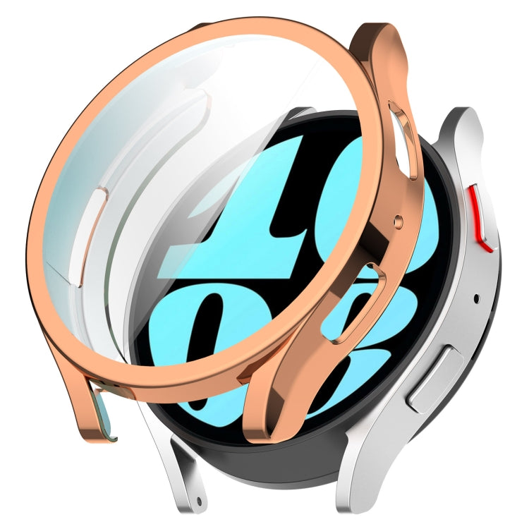 For Samsung Galaxy Watch6 44mm Full Coverage TPU Electroplated Watch Protective Case(Rose Gold) - Watch Cases by PMC TechLife | Online Shopping South Africa | PMC TechLife