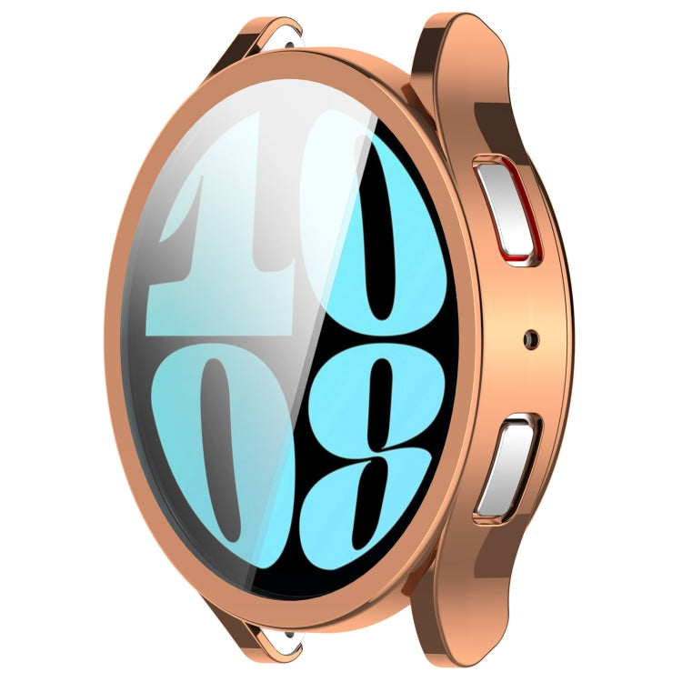 For Samsung Galaxy Watch6 44mm Full Coverage TPU Electroplated Watch Protective Case(Rose Gold) - Watch Cases by PMC TechLife | Online Shopping South Africa | PMC TechLife
