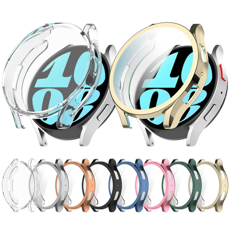 For Samsung Galaxy Watch6 44mm Full Coverage TPU Electroplated Watch Protective Case(Transparent) - Watch Cases by PMC TechLife | Online Shopping South Africa | PMC TechLife
