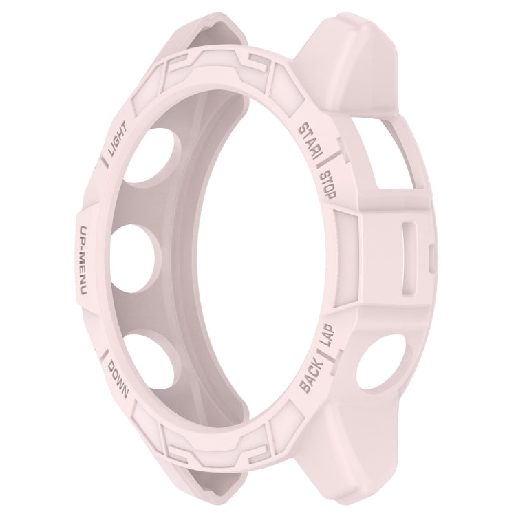 For Garmin Epix Pro 47mm / Fenix 7 / 7 Pro Armored TPU Half Wrapped Watch Protective Case(Pink) - Watch Cases by PMC TechLife | Online Shopping South Africa | PMC TechLife