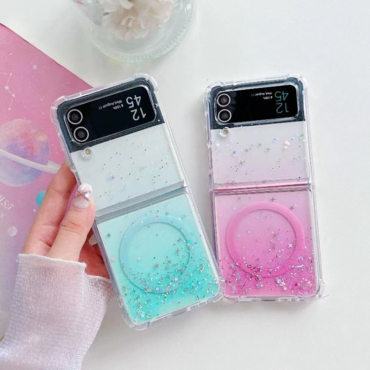 For Samsung Galaxy Z Flip3  Magsafe Glitter TPU Phone Case(White) - Galaxy Phone Cases by PMC TechLife | Online Shopping South Africa | PMC TechLife | Buy Now Pay Later Mobicred