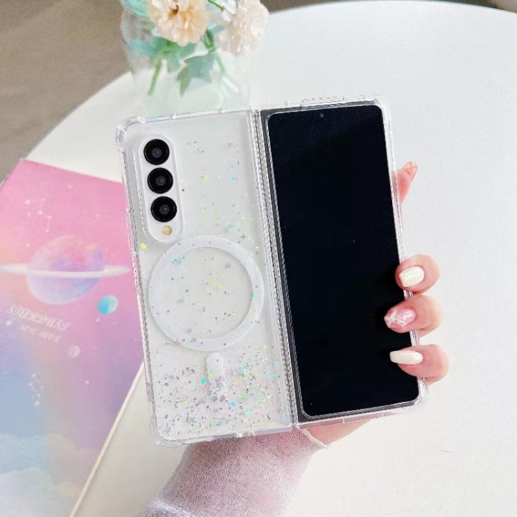 For Samsung Galaxy Z Fold5 Magsafe Glitter TPU Phone Protective Case(White) - free shipping - PMC TechLife - Order now!
