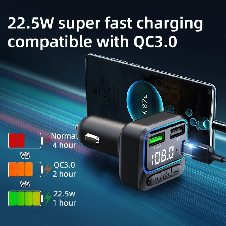 C40 Type-C + Dual USB QC3.0 Car Charger Bluetooth Hands-free Call Adapter Car MP3 Music Player - free shipping - PMC TechLife - Order now!