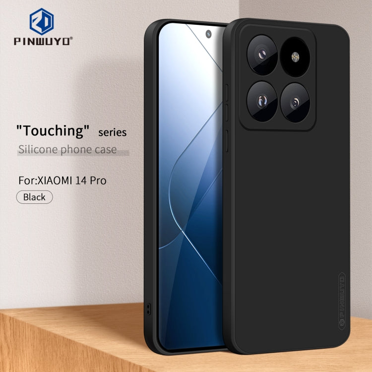 For Xiaomi 14 Pro PINWUYO Sense Series Liquid Silicone TPU Phone Case(Black) - free shipping - PMC TechLife - Order now!