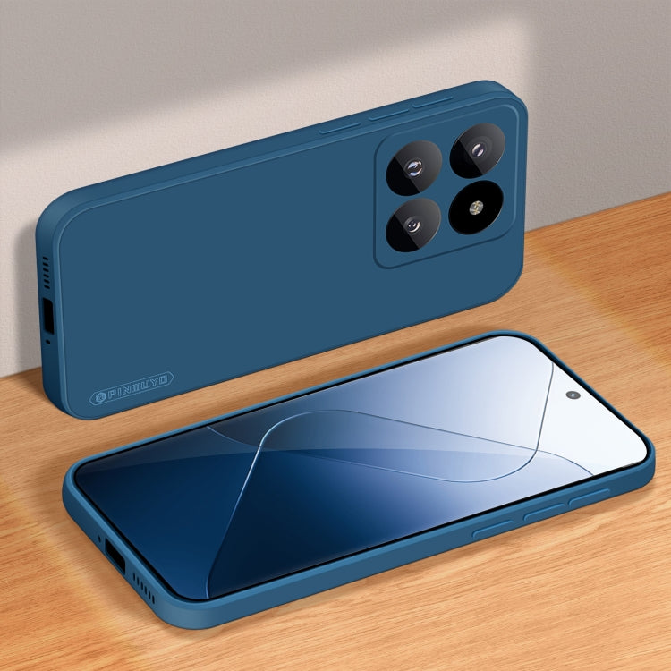 For Xiaomi 14 Pro PINWUYO Sense Series Liquid Silicone TPU Phone Case(Blue) - free shipping - PMC Jewellery - Order now!