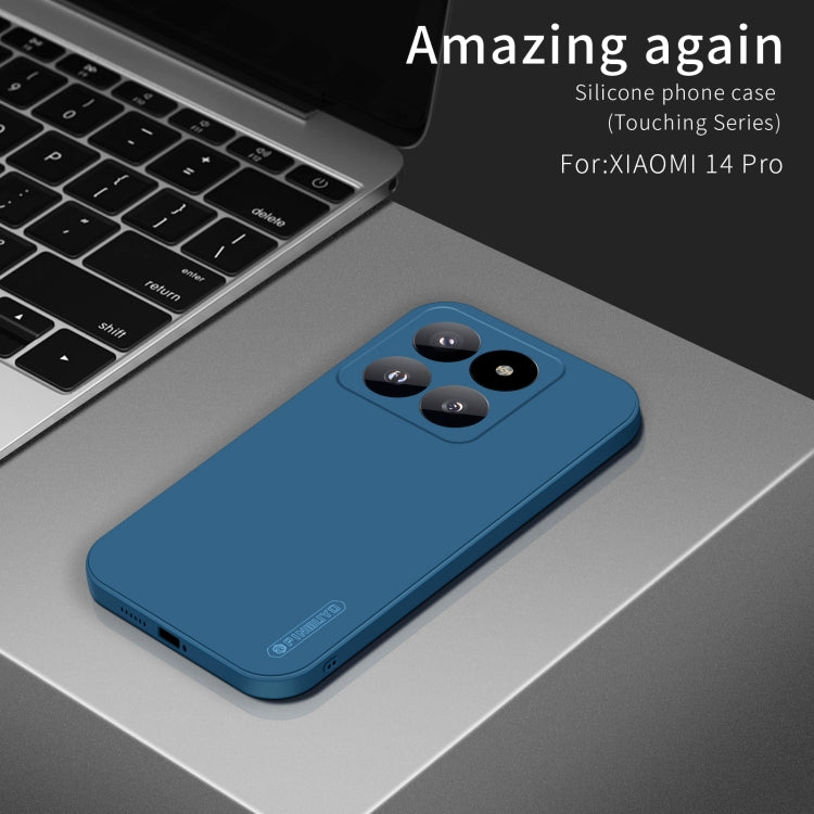 For Xiaomi 14 Pro PINWUYO Sense Series Liquid Silicone TPU Phone Case(Blue) - free shipping - PMC Jewellery - Order now!