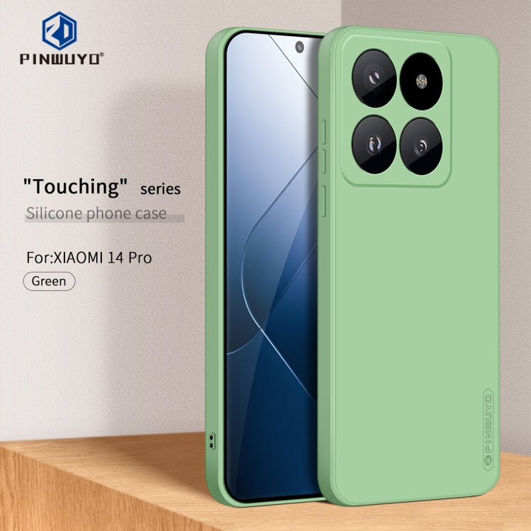 For Xiaomi 14 Pro PINWUYO Sense Series Liquid Silicone TPU Phone Case(Green) - free shipping - PMC Jewellery - Order now!